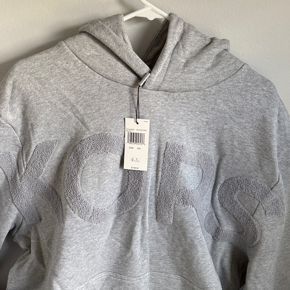 Michael Kors NEW WITH TAGS Light Gray Logo Hoodie for Men